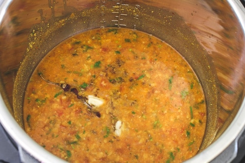 tempering added to Instant pot dal tadka