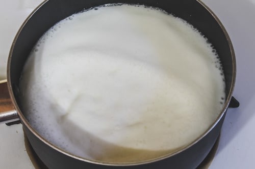 boiling the milk