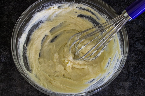 creamed butter and sugar