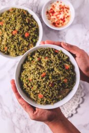 Instant Pot Palak Rice Recipe