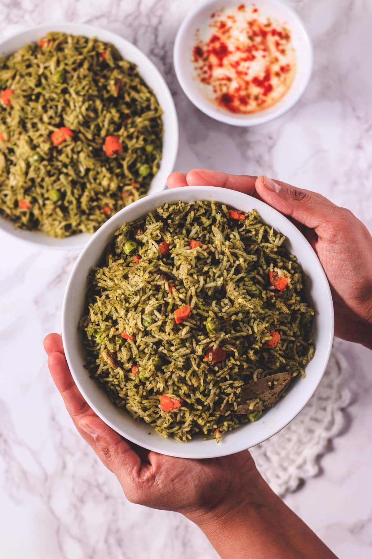 Palak Rice (Instant Pot Spinach Pulao) - Spice Up The Curry
