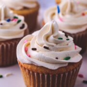 Eggless vanilla cupcakes