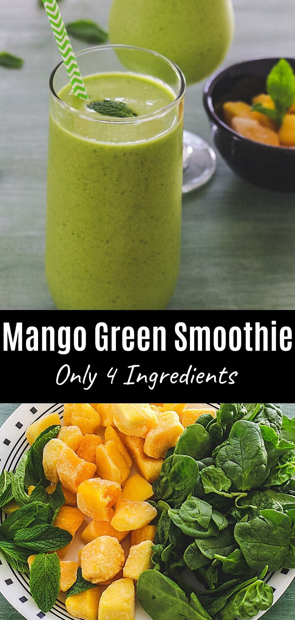 Mango mint smoothie pin