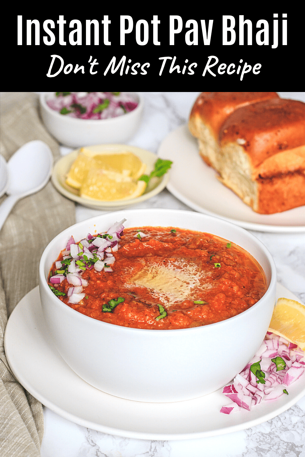 Instant pot pav bhaji Pin