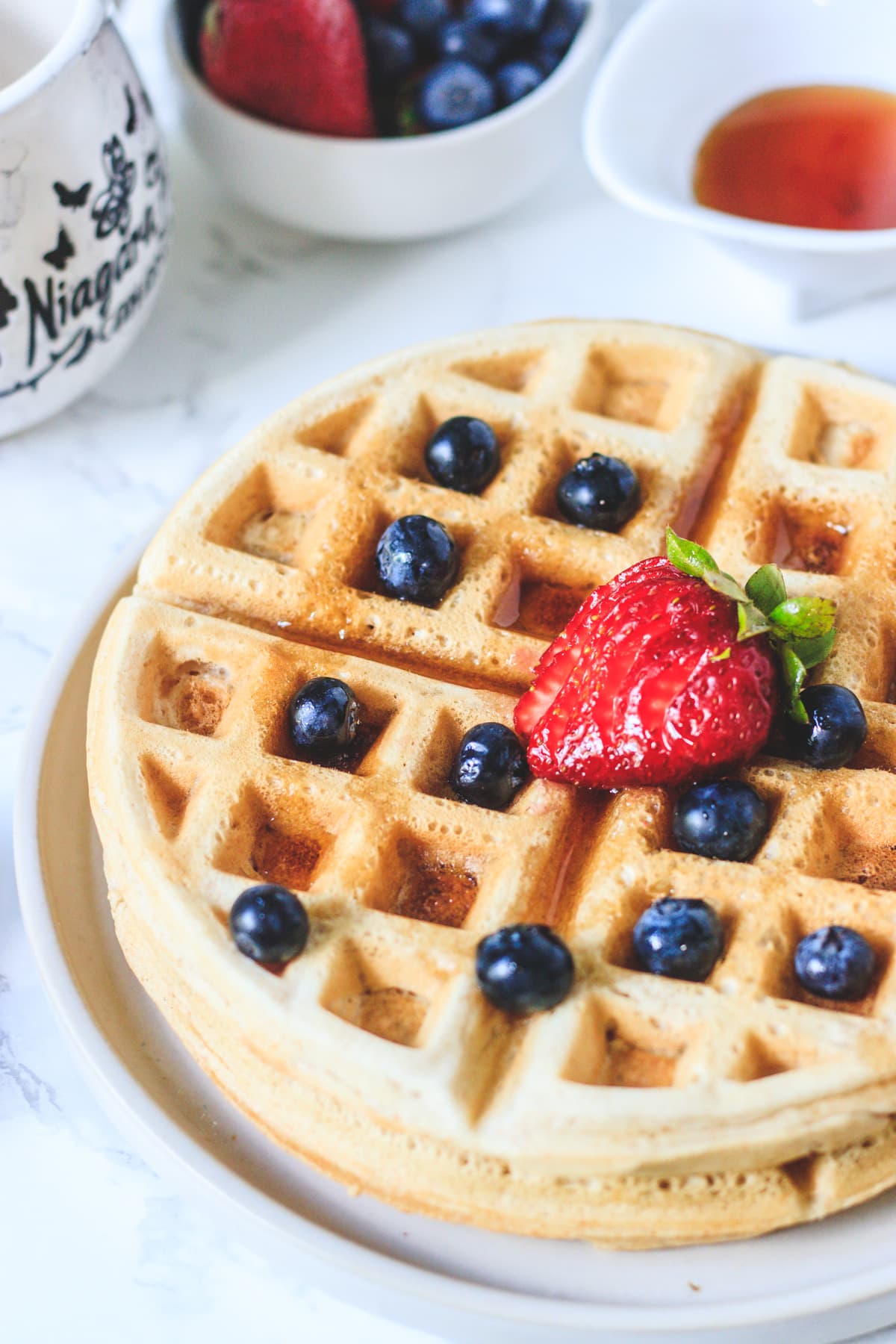 Eggless Waffles Recipe Vegan E