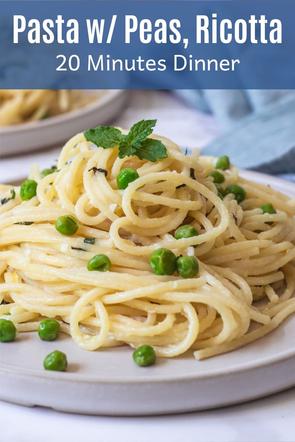 pasta with peas and ricotta pin