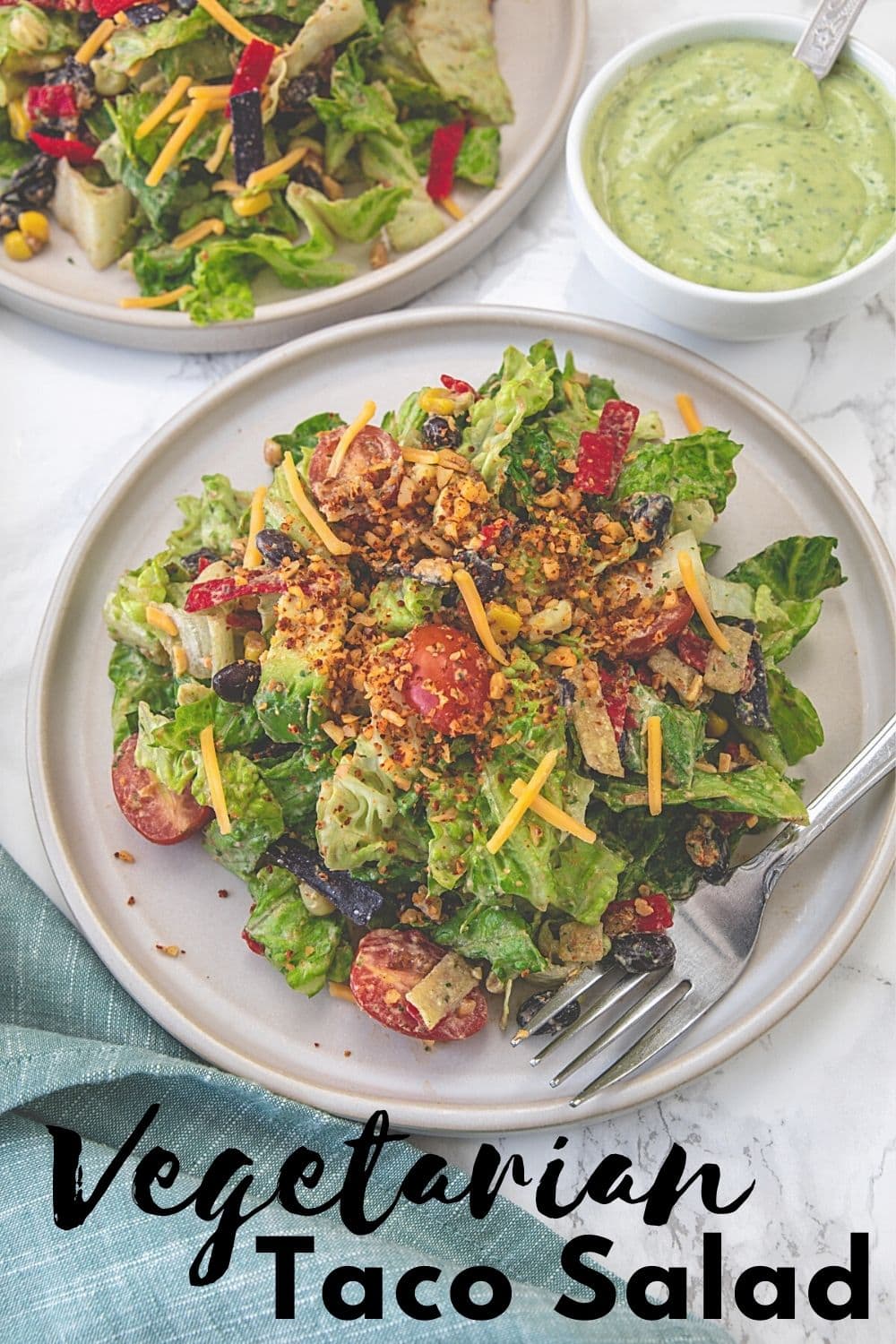 vegetarian taco salad pin