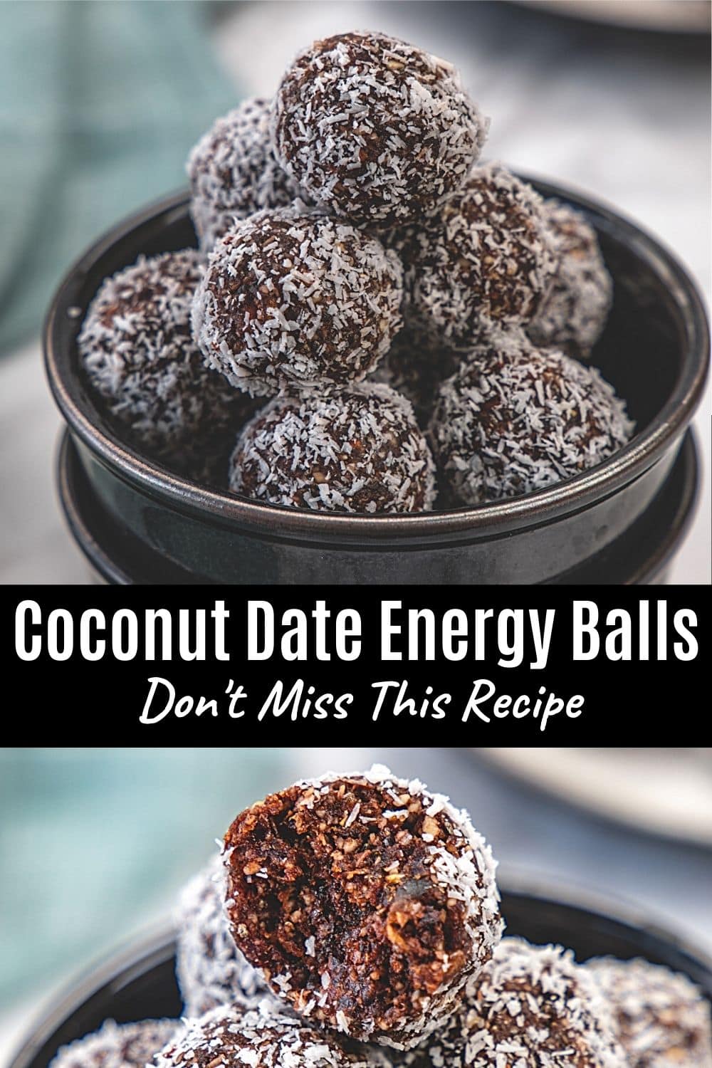 Coconut date energy balls pin.