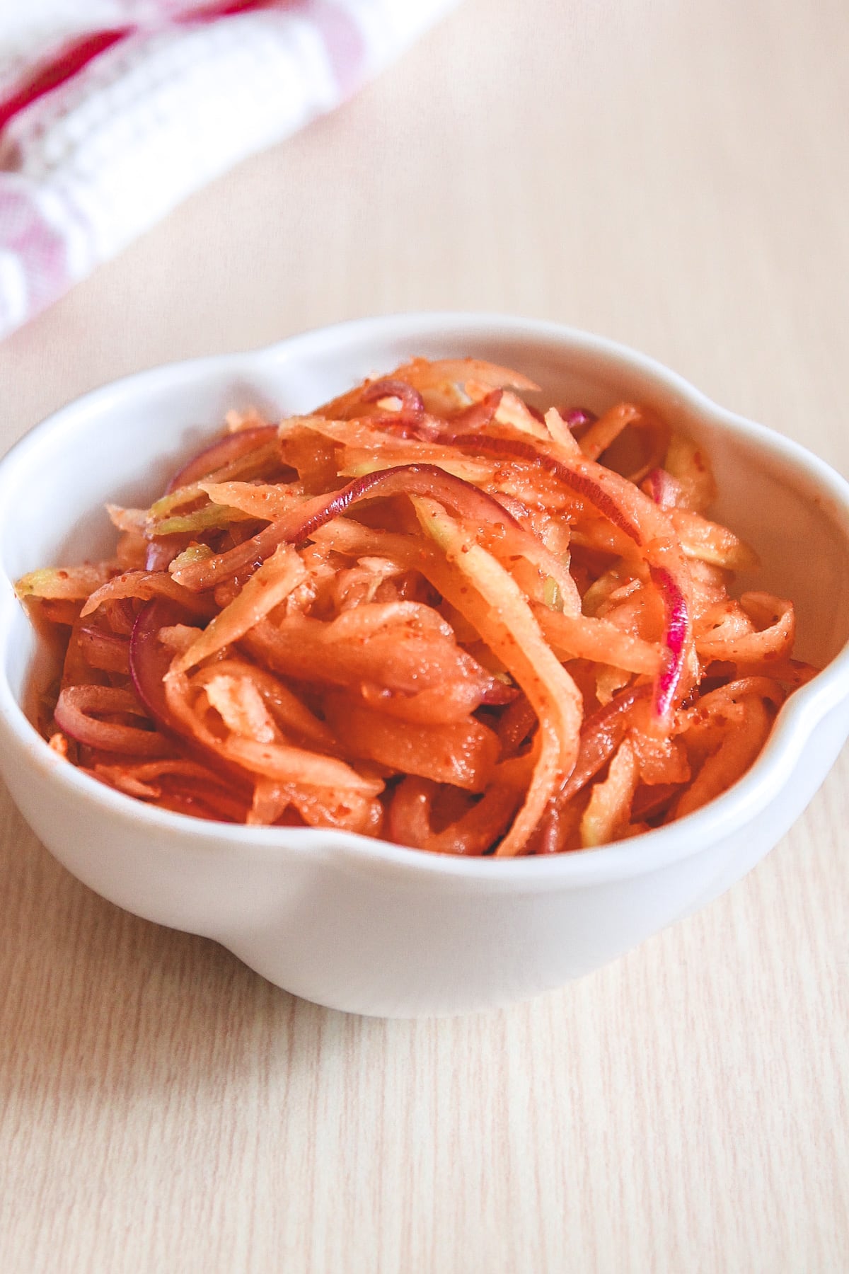 Indian mango salad served in a bowl.