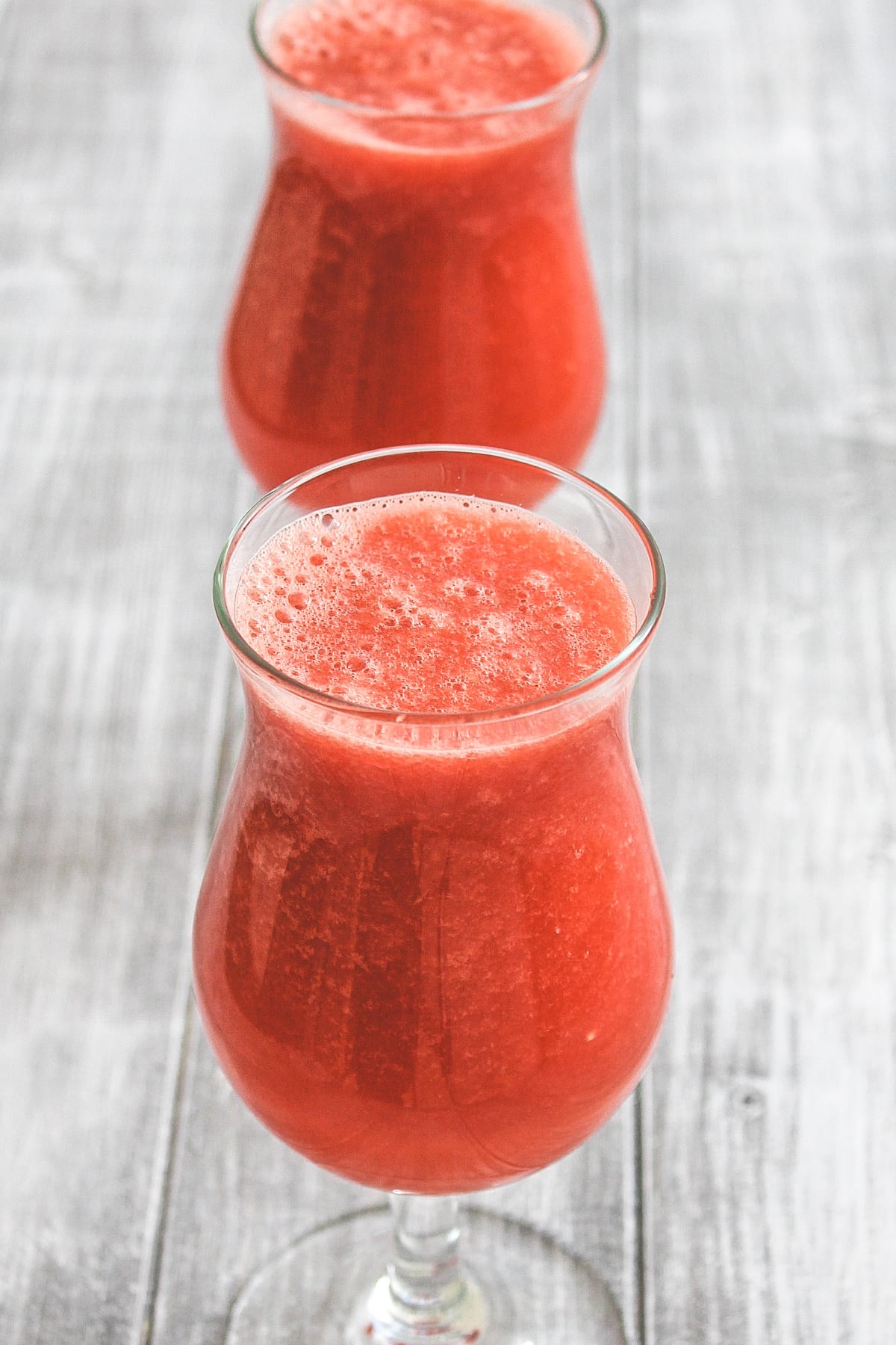 2 glasses of watermelon juice.