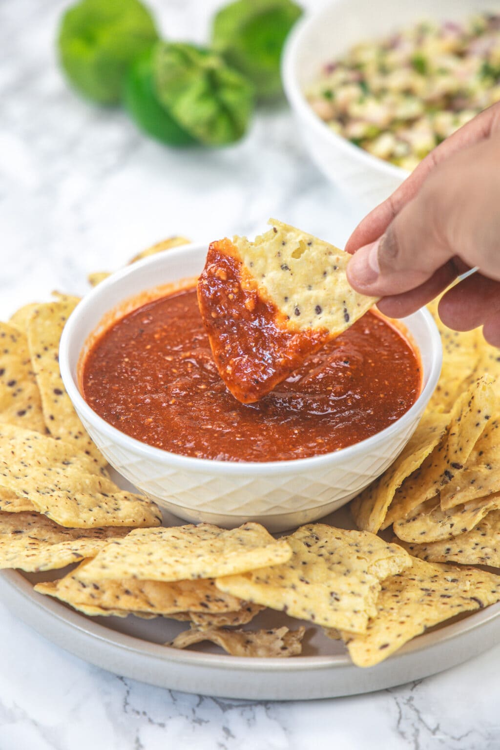 Tomatillo Red Chili Salsa (Chipotle Hot Salsa Recipe)