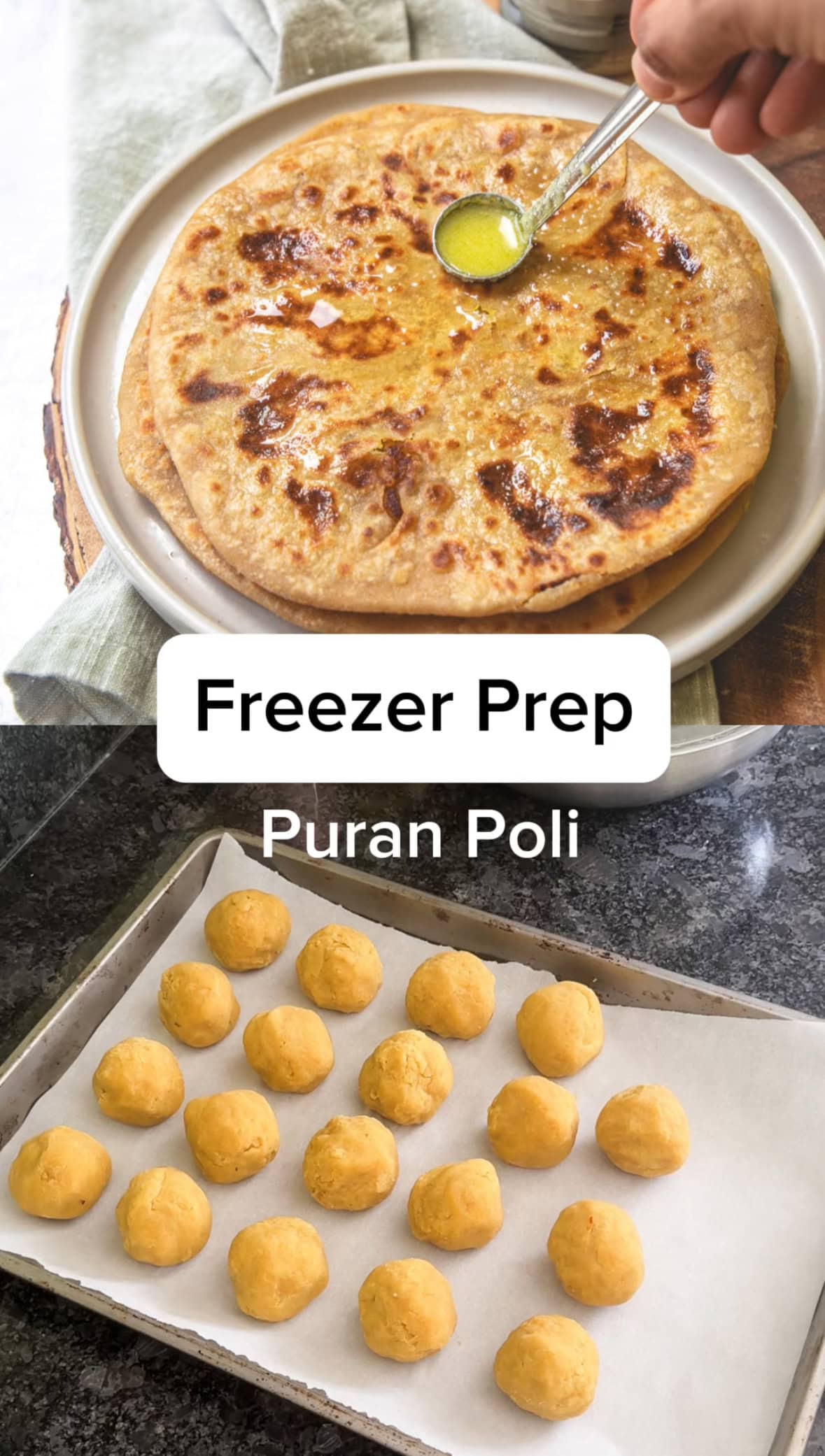 Puran Poli freezer prep