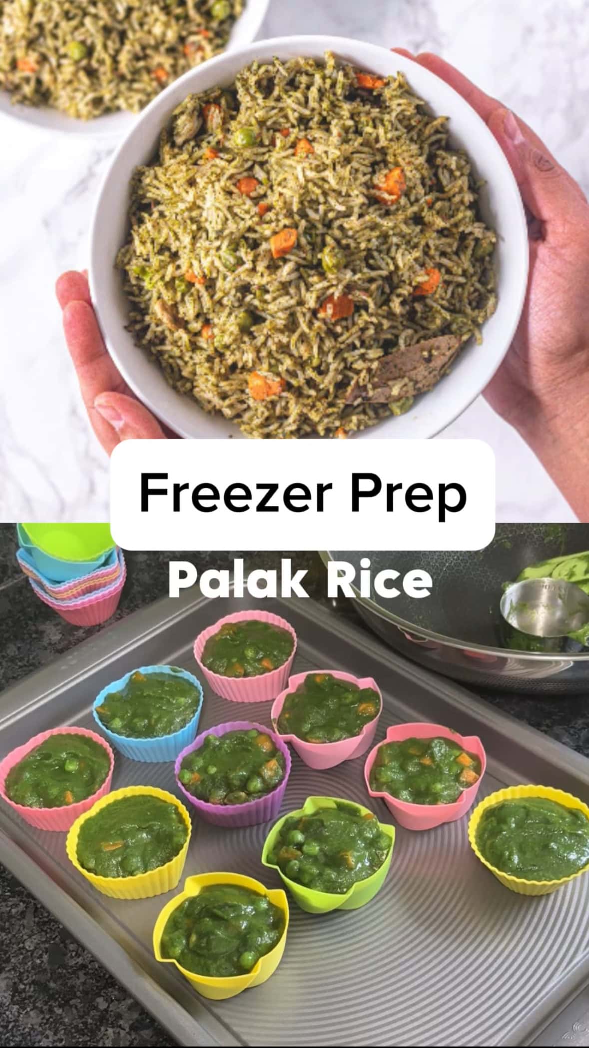 Freezer Prep Palak Rice
