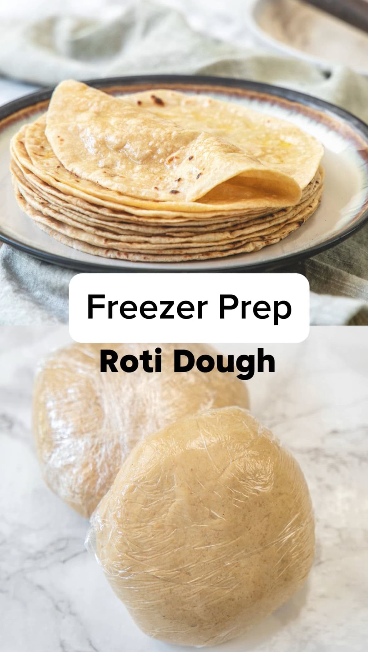 Freezer prep roti dough
