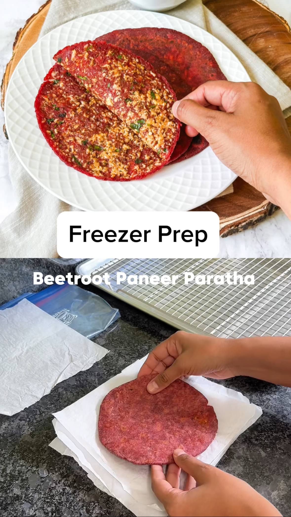 Beetroot Paratha Freezer Prep