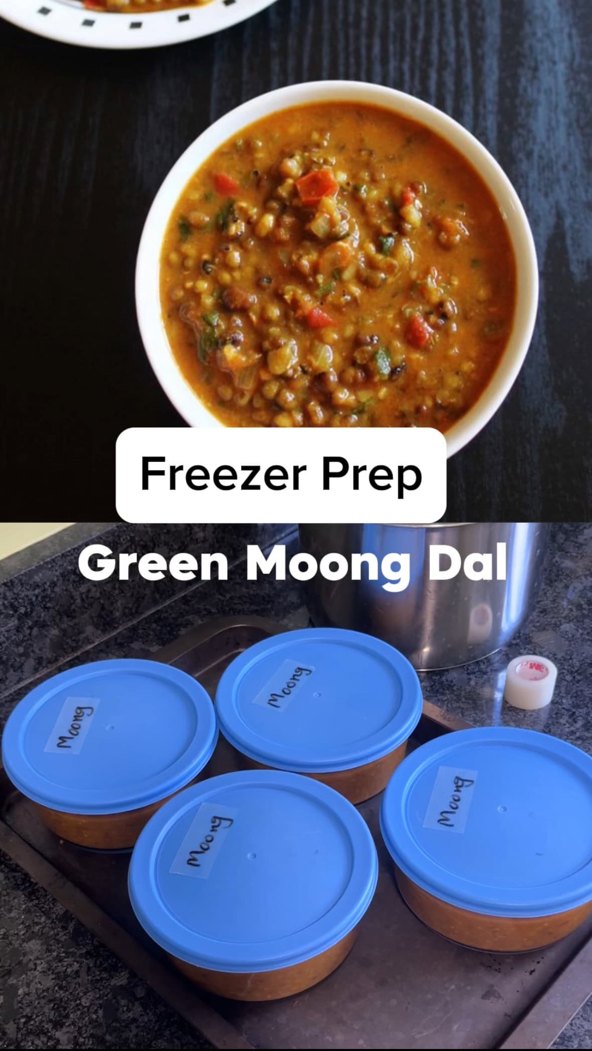 Freezer Prep green moong dal