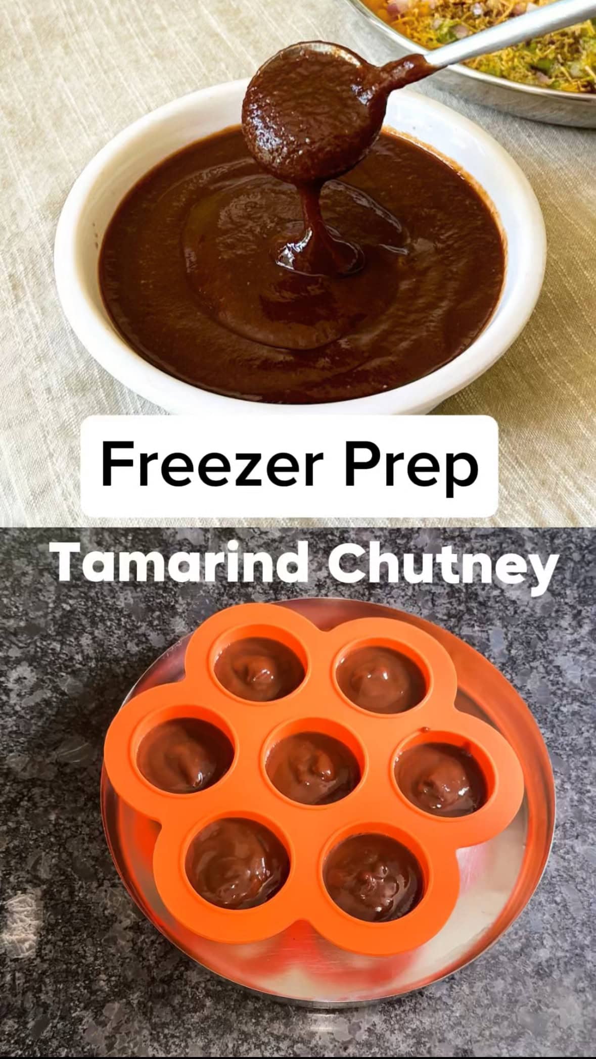 Freezer prep tamarind date chutney
