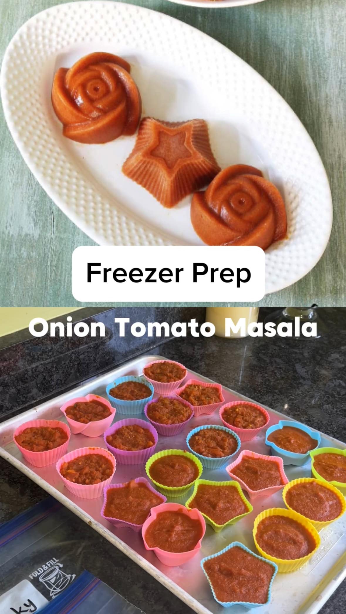 Freezer prep onion tomato masala